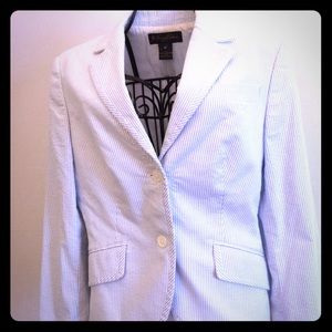 Brooks Brothers 6P Striped Seersucker Blazer